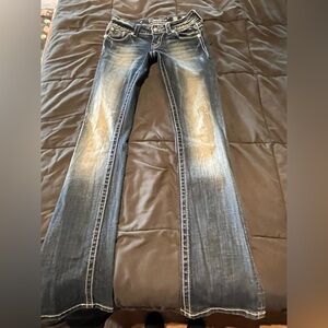 Miss Me Women's Boot Cut Jeans - Distressed Blue